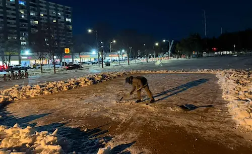 703 Warriors training outside in snow and freezing weather